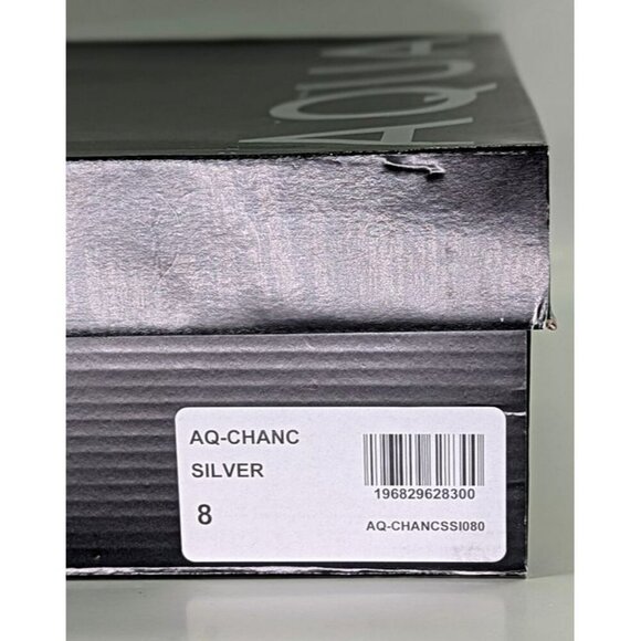 Aqua Chance Strappy Open Toe Platform Block Heels Silver Size 8 (MSRP $118) - Picture 9 of 9